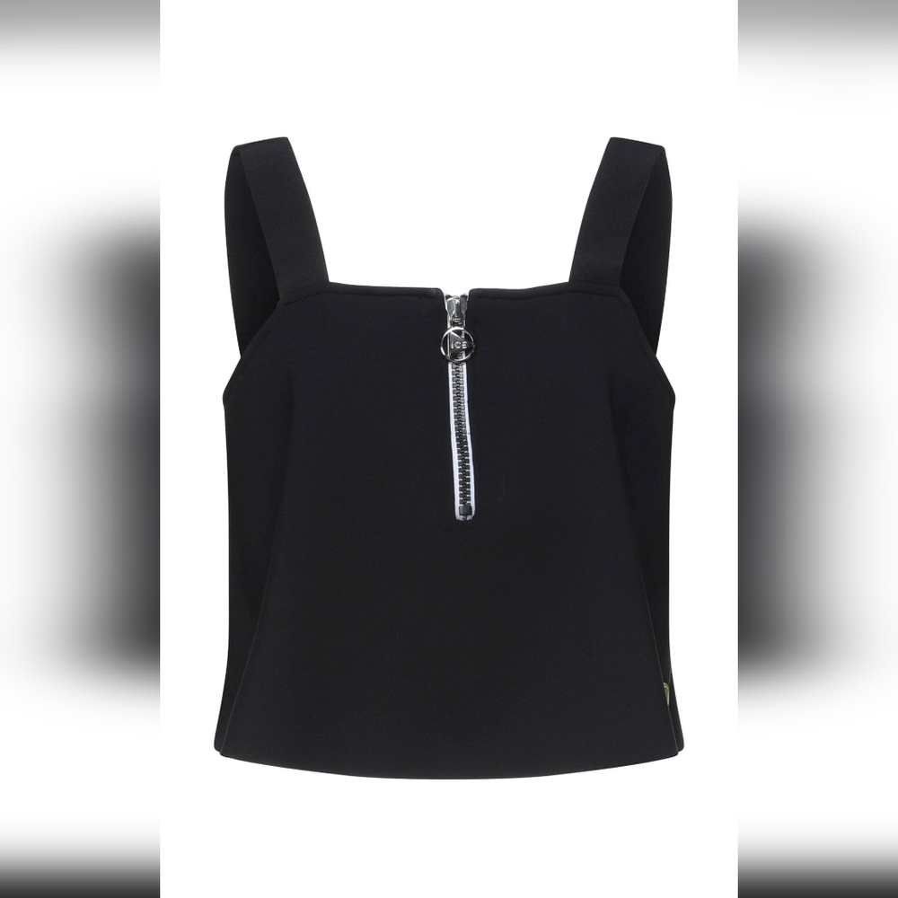 Ice Black Zippered Tank Top